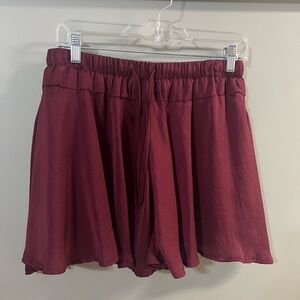 She & Sky brand, size large, maroon faux skirt with shorts underneath